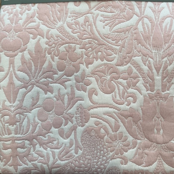 William Morris & Co STRAWBERRY THIEF Floral Shower Curtain Pink Ivory NEW - Picture 3 of 8